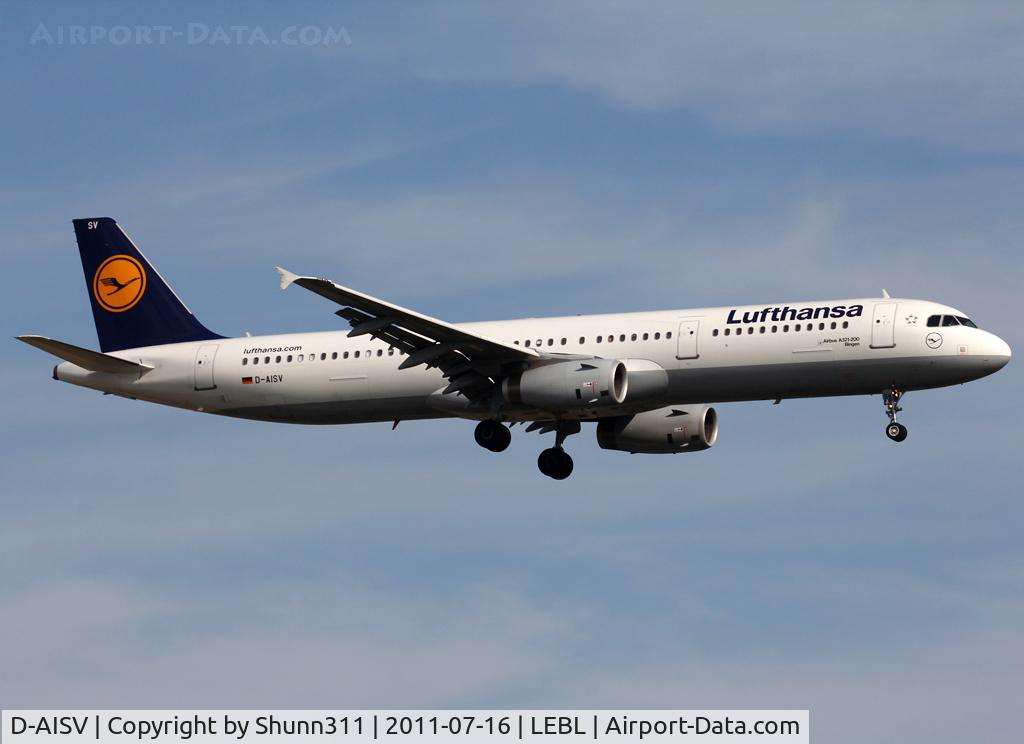 D-AISV, 2009 Airbus A321-231 C/N 4050, Landing rwy 25R