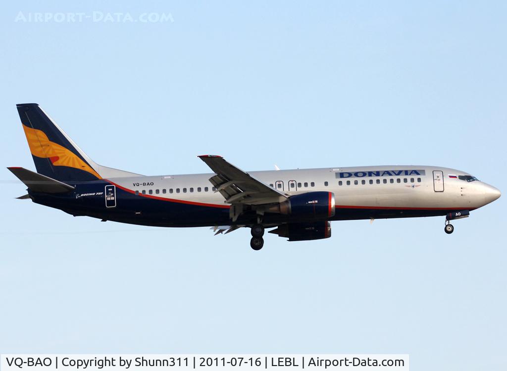 VQ-BAO, 1994 Boeing 737-4Q8 C/N 25114, Landing rwy 25R