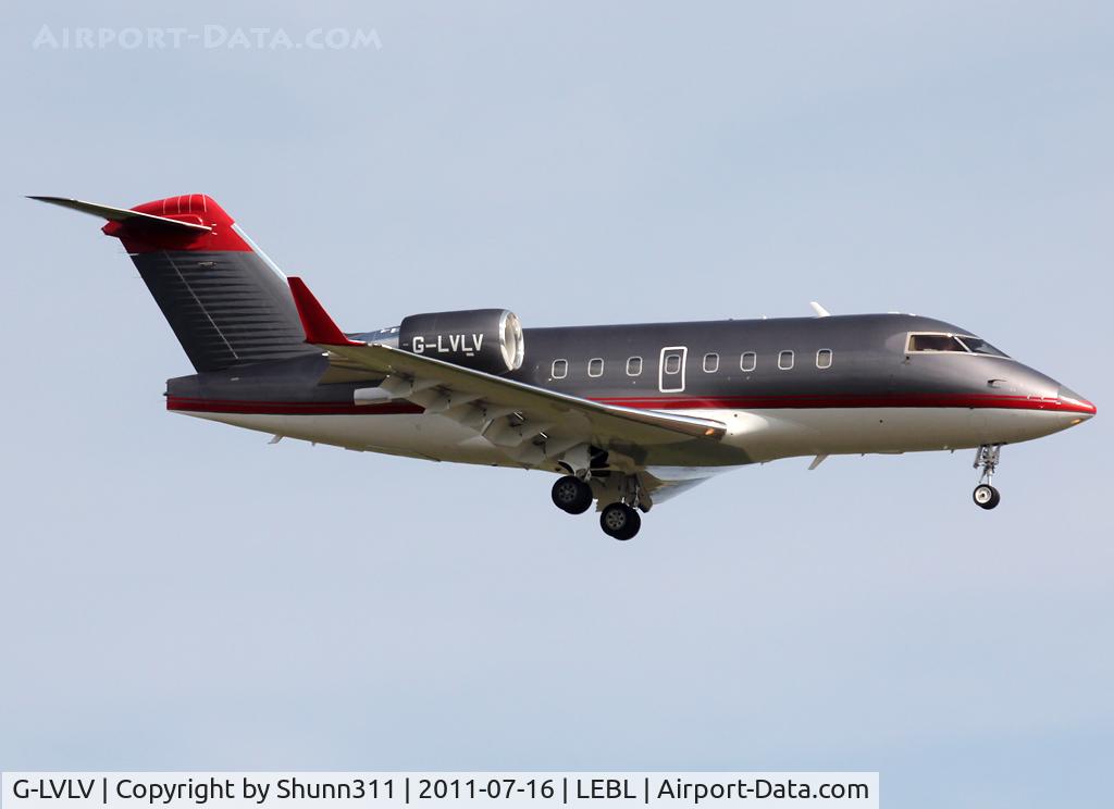 G-LVLV, 1998 Bombardier Challenger 604 (CL-600-2B16) C/N 5372, Landing rwy 25R