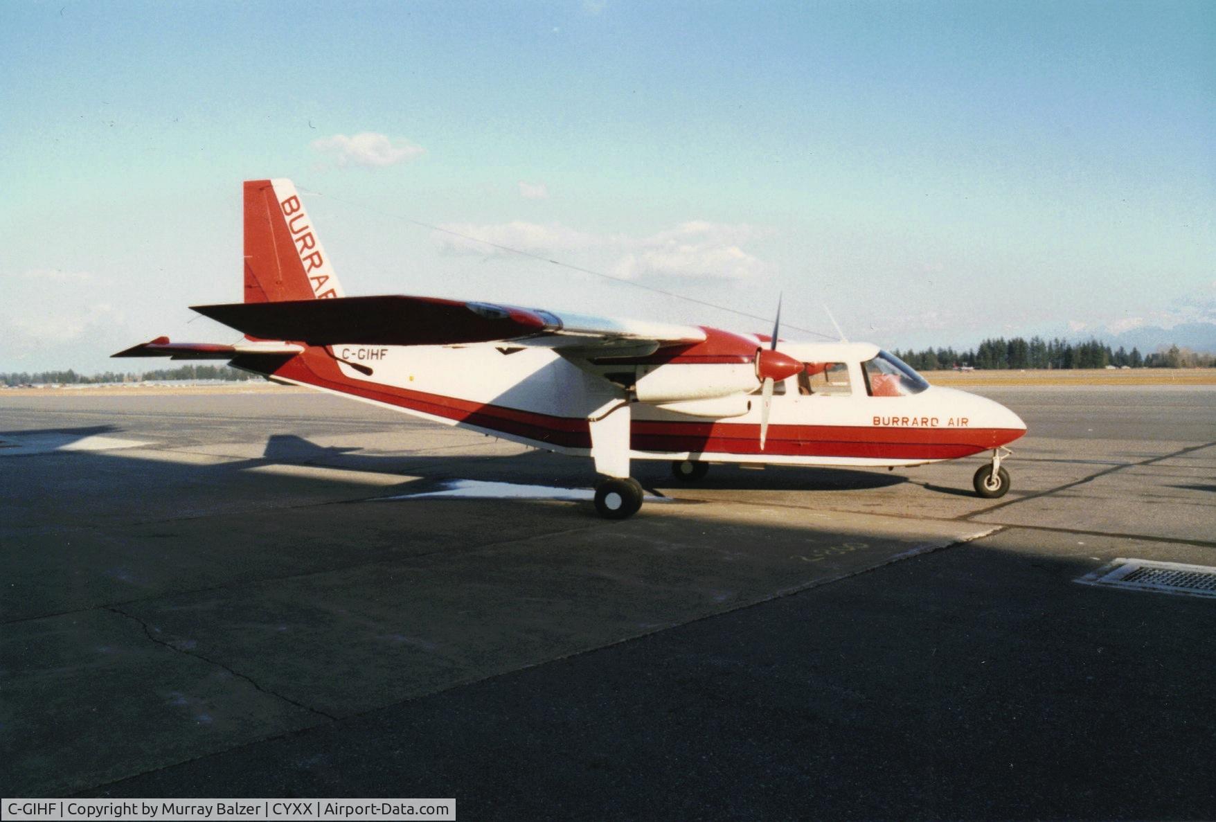 C-GIHF, 1975 Britten-Norman BN-2A-26 Islander C/N 475, Burrard Air