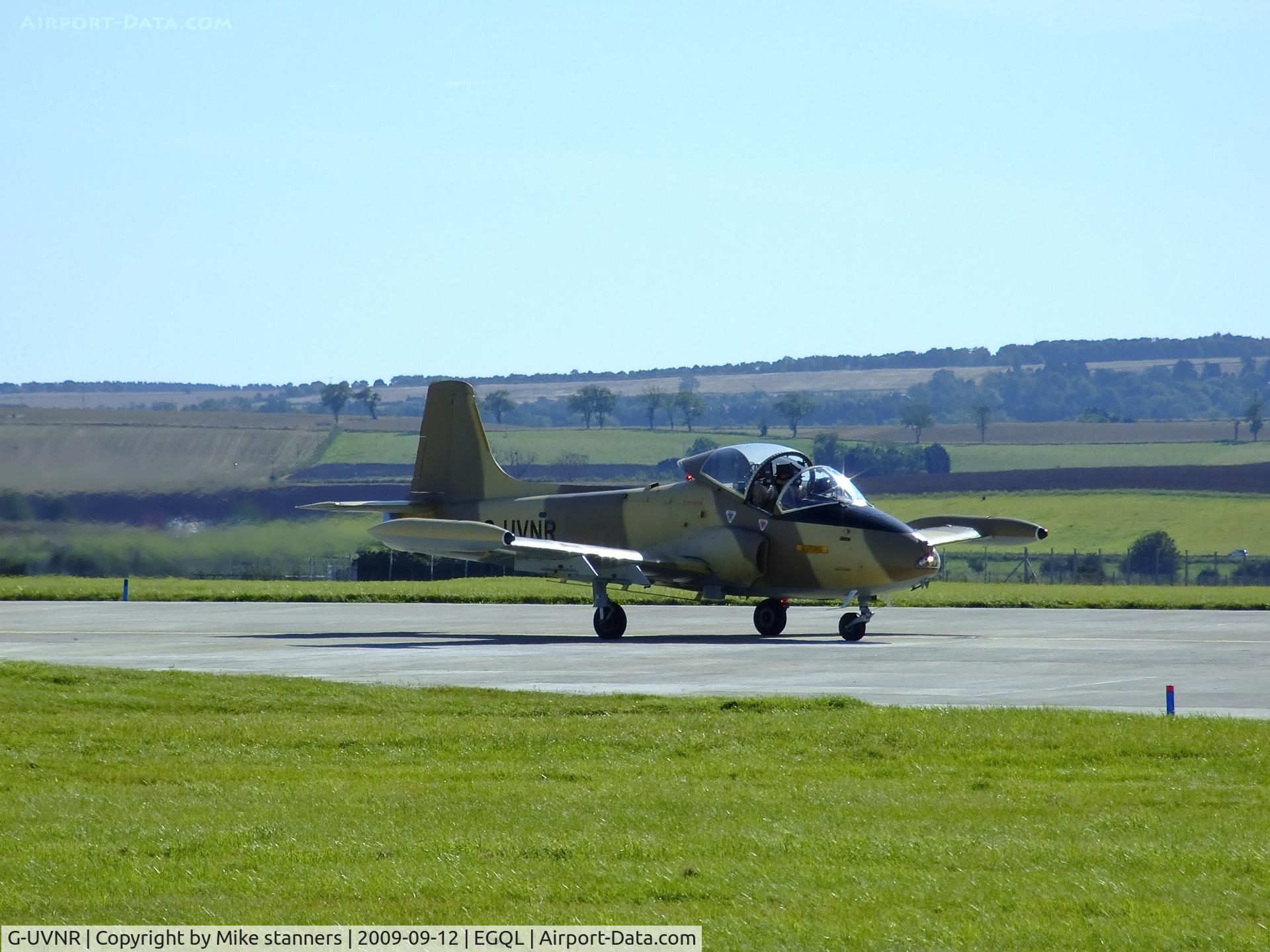 G-UVNR, 1971 BAC 167 Strikemaster Mk.87 C/N EEP/JP/2876, Global aviation Strikemaster 87 lands back at Leuchars after its four ship display