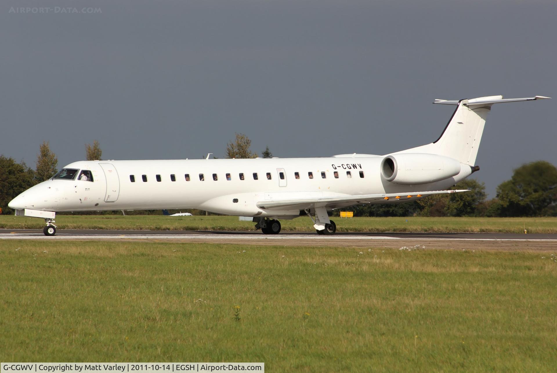 G-CGWV, 2000 Embraer ERJ-145MP (EMB-145MP) C/N 145362, East flight 76H departing EGSH.