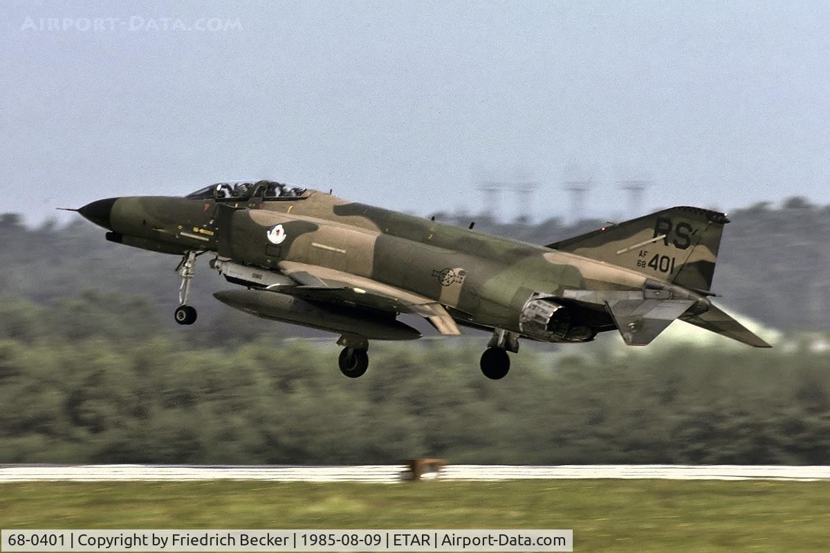 68-0401, 1968 McDonnell Douglas F-4E Phantom II C/N 3499, moments prior touchdown