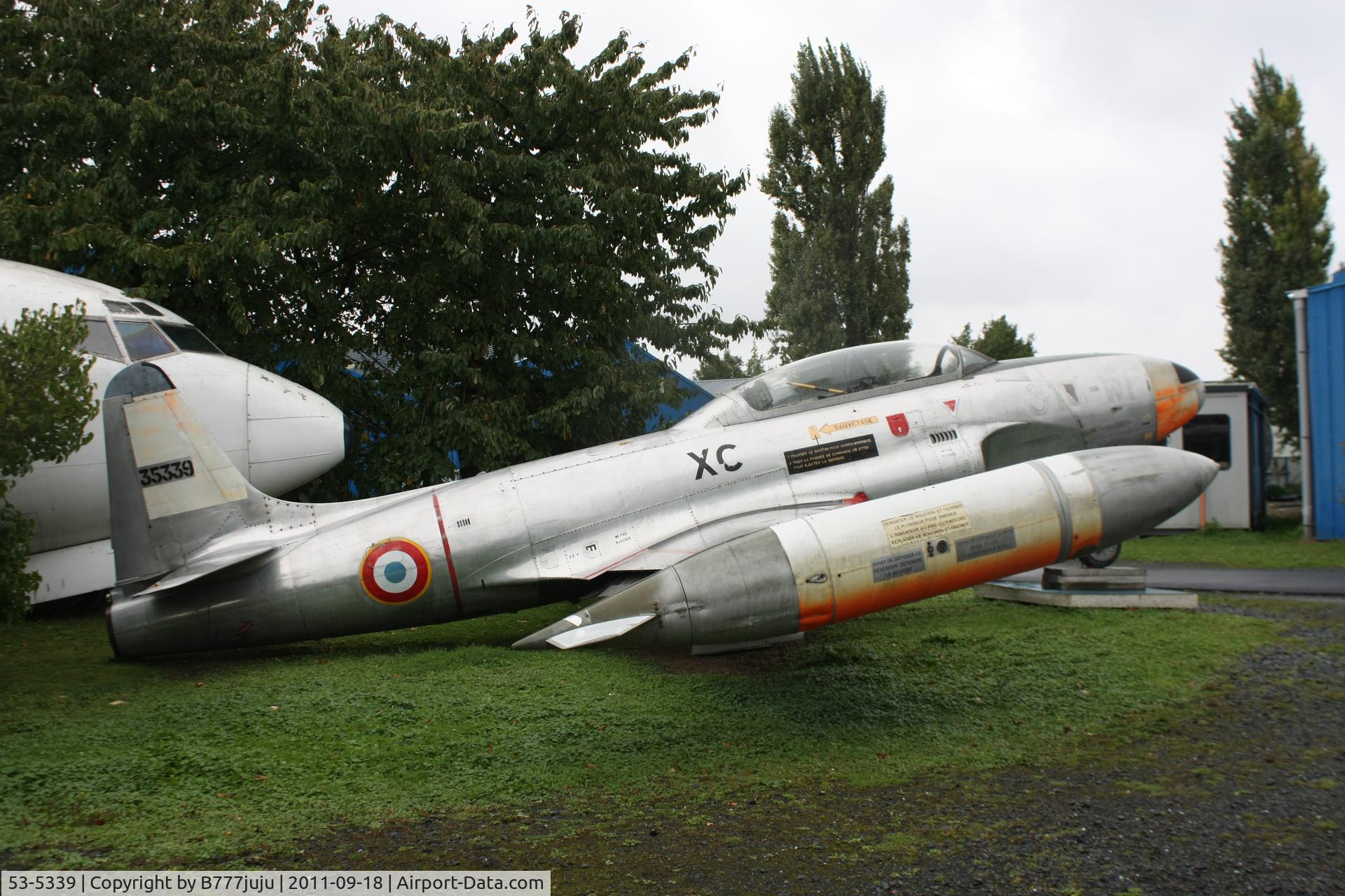 53-5339, Lockheed T-33A-1-LO C/N 580-8678, preserved at Albert museum
