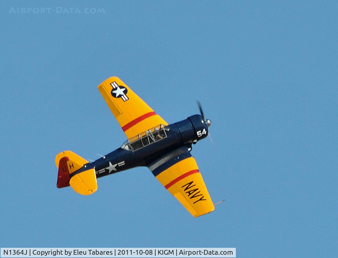 N1364J, 1951 North American T-6G Texan C/N 188-71, Taken during the 2011 Kingman Air Show in Kingman, Arizona.