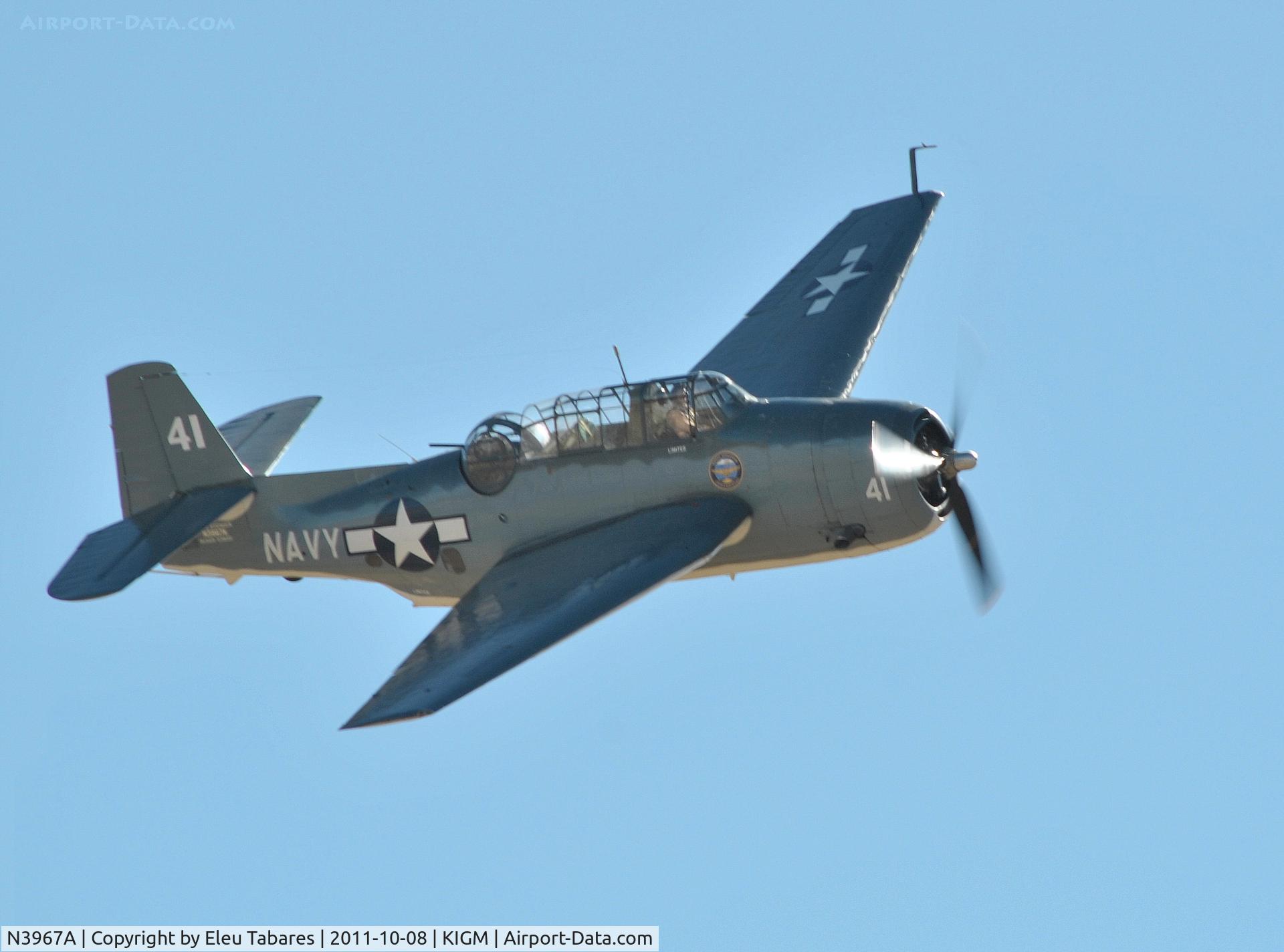 N3967A, 1945 Grumman TBM-3U Avenger C/N 53835, Taken during 2011 Kingman Air Show in Kingman, Arizona.