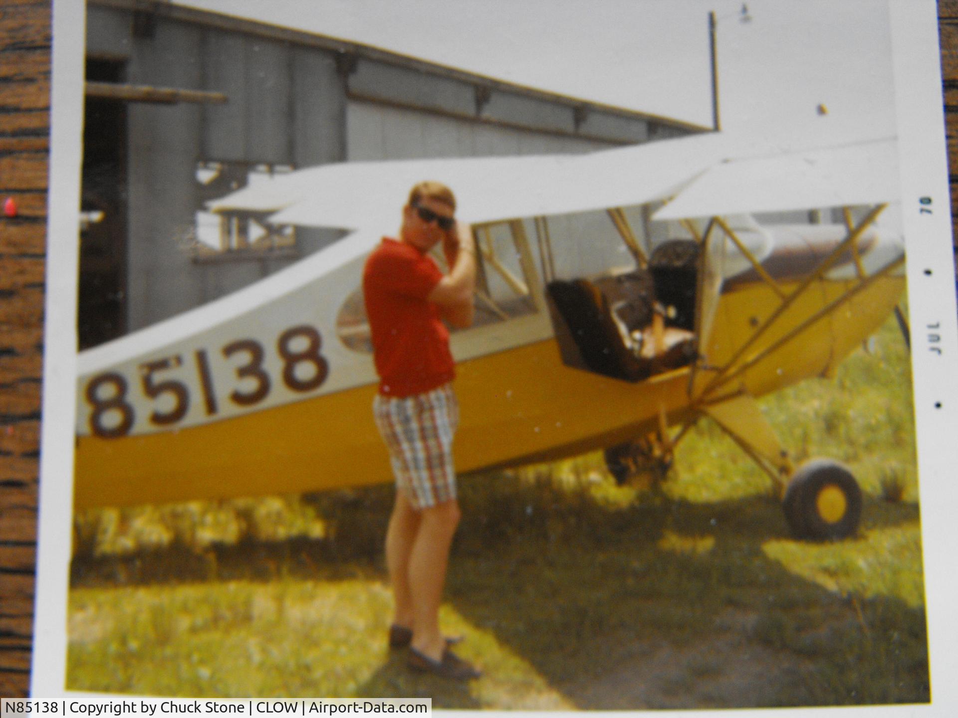 N85138, 1946 Aeronca 7BCM C/N 7AC-3869, I think I owned this aircraft back in the early 70's!
It was based at Clow Airport, Illinois when it was still
just a grass runway.  Not to far from Dupage airport, near Lisle and Naperville.  Had a lot of fun in this old
bird!  Chuck S.