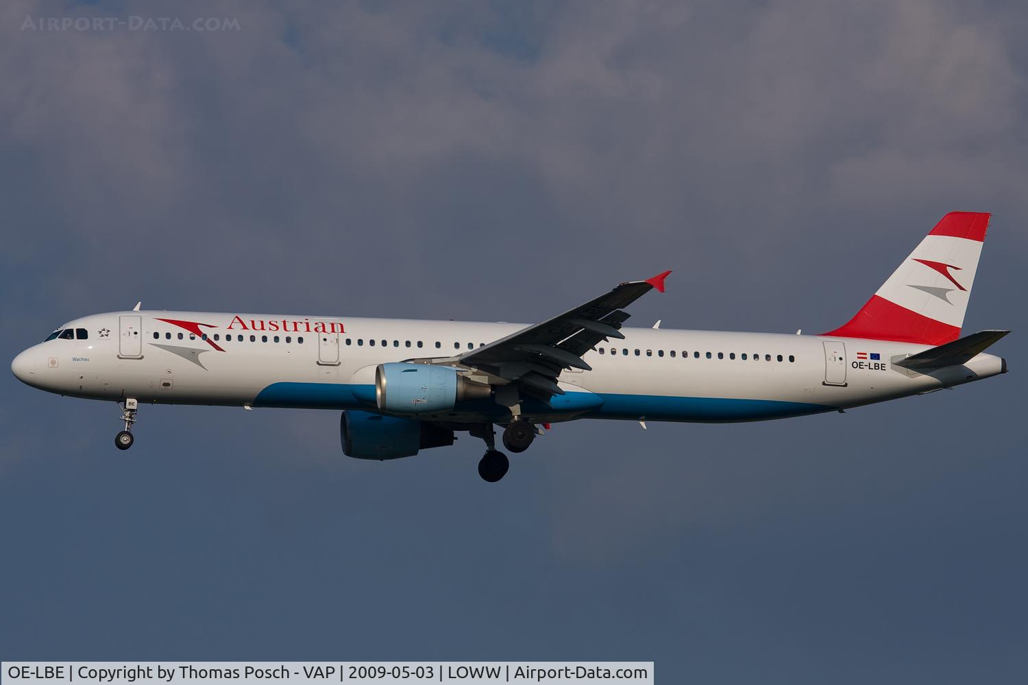 OE-LBE, 1998 Airbus A321-211 C/N 935, Austrian Airlines