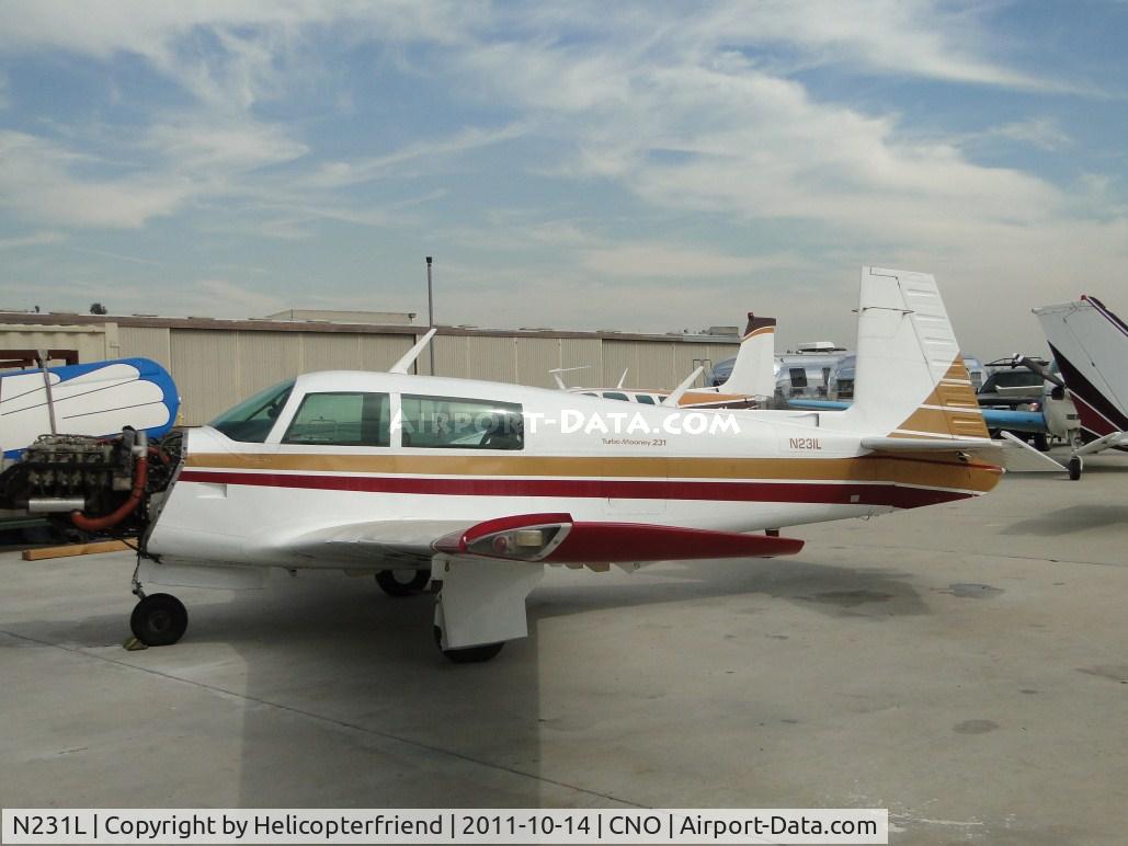 N231L, 1979 Mooney M20K C/N 25-0055, Having engine worked on