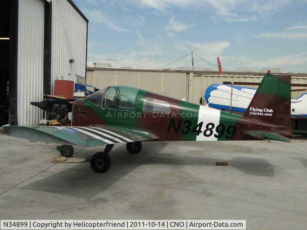 N34899, 1973 Grumman American AA-1B Trainer C/N AA1B-0284, Having the engine worked on