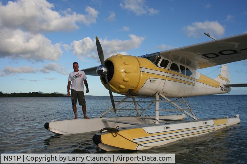 N91P, 1948 Cessna 195 C/N 7482, N91P now in Fiji!  DQMAI  On floats!