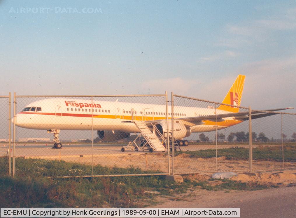 EC-EMU, 1989 Boeing 757-23A C/N 24290, Hispania. Plane sold new regi N510FP