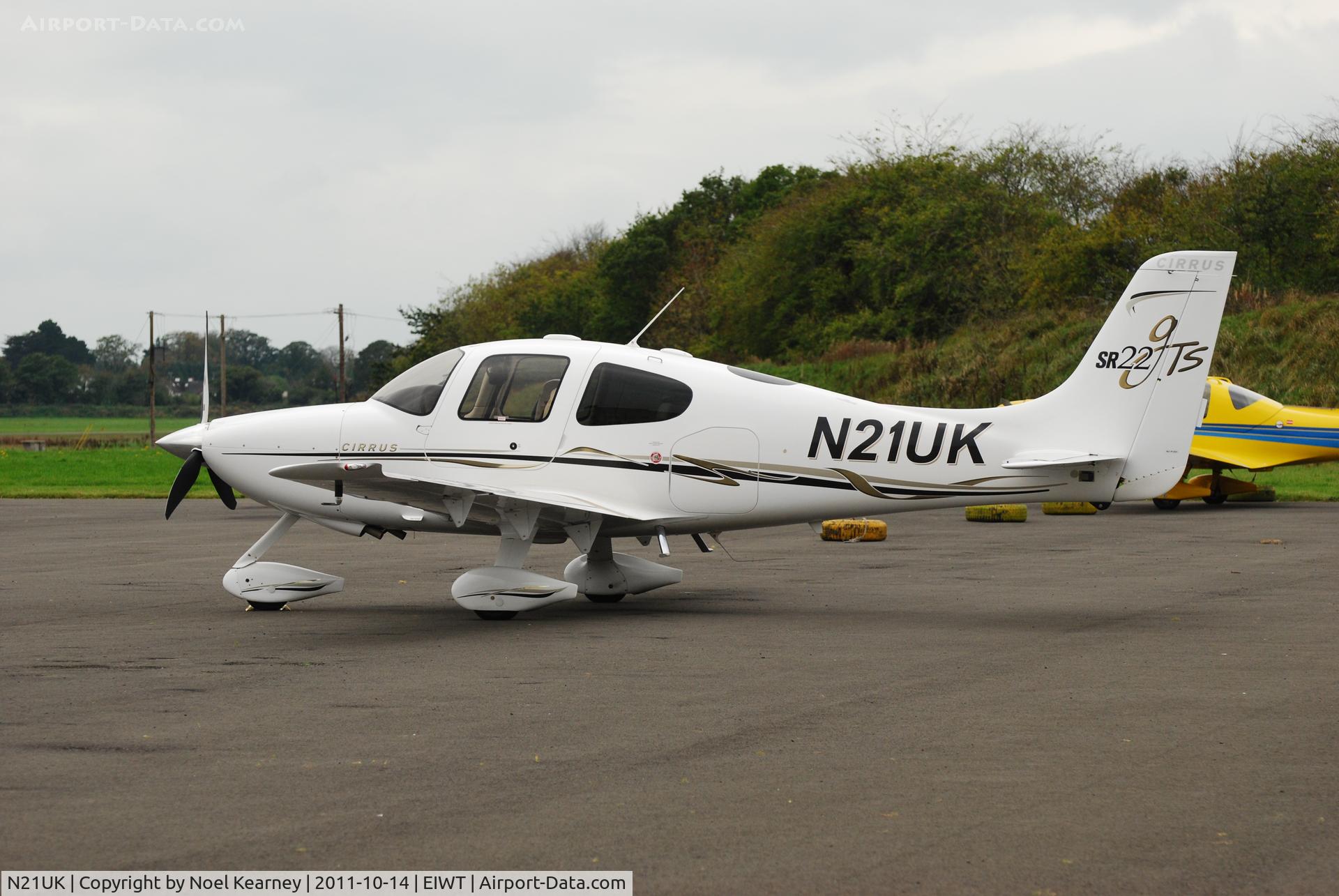 N21UK, 2007 Cirrus SR22 GTS C/N 2311, Parked on the apron at Weston