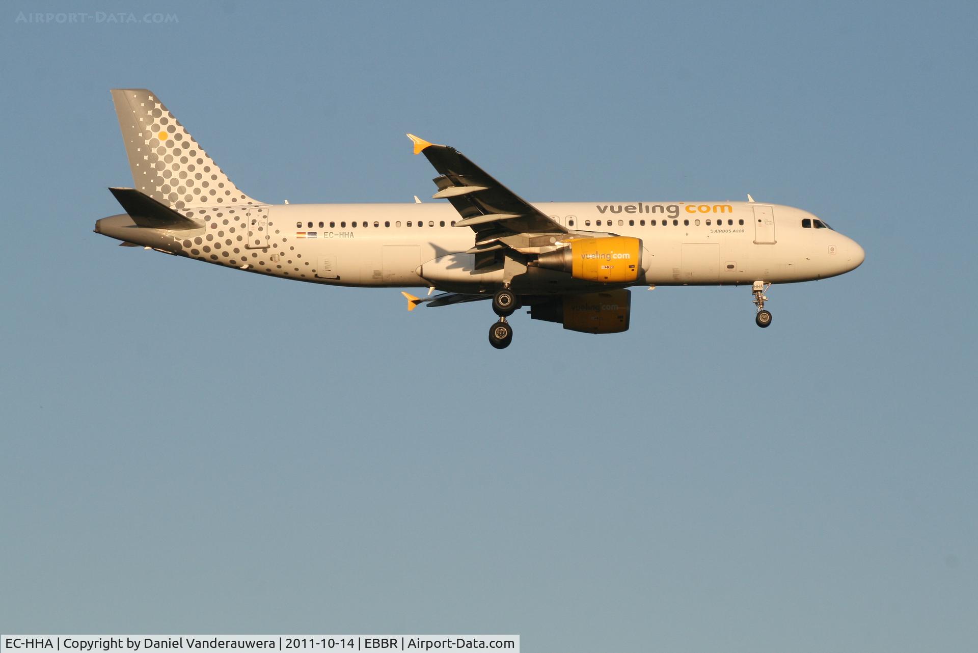EC-HHA, 2000 Airbus A320-214 C/N 1221, Early arrival of flight VY8988 to RWY 02