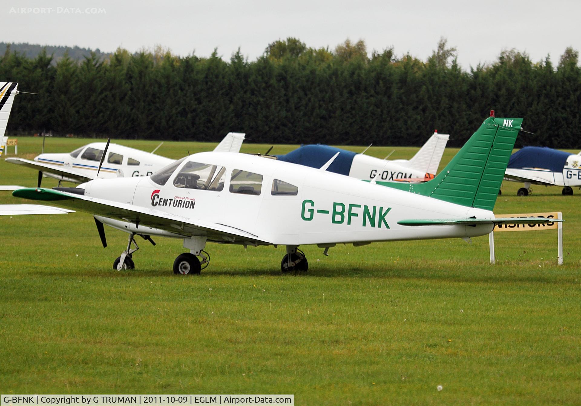 G-BFNK, 1977 Piper PA-28-161 Cherokee Warrior II C/N 28-7816282, Parked at White Waltham