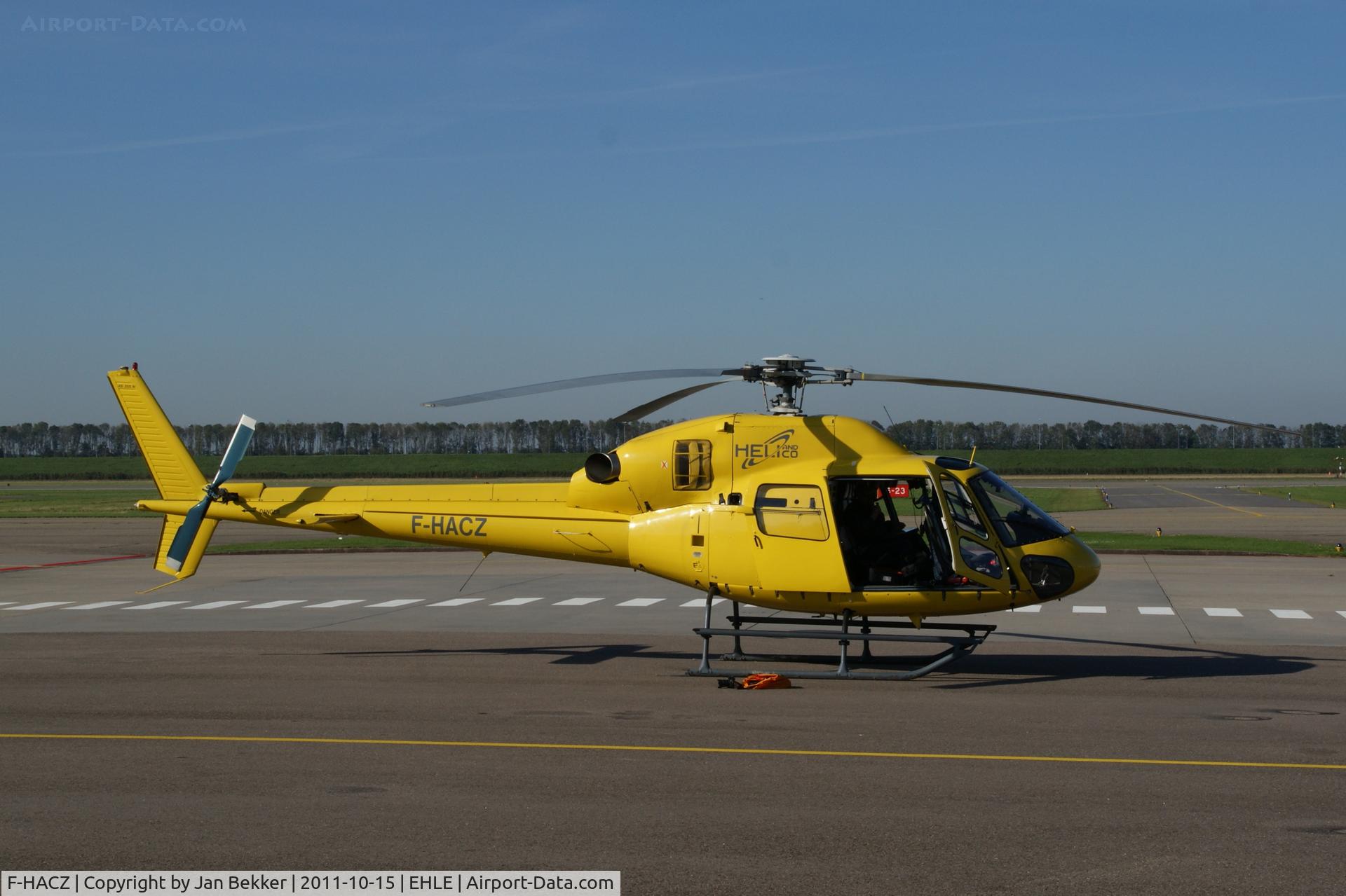 F-HACZ, 2007 Eurocopter AS-355N Ecureuil 2 C/N 9611, Platform Lelystad. Just before departure.