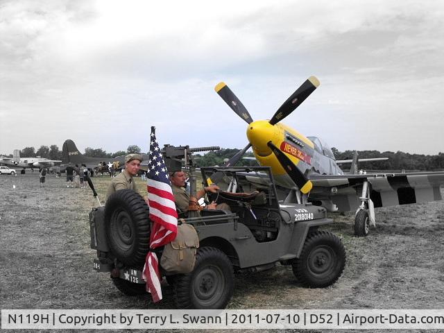 N119H, 1944 North American F-51D Mustang C/N 44-73275, On the ground at the 2011 Geneseo Air Show, THE GREATEST SHOW ON TURF.