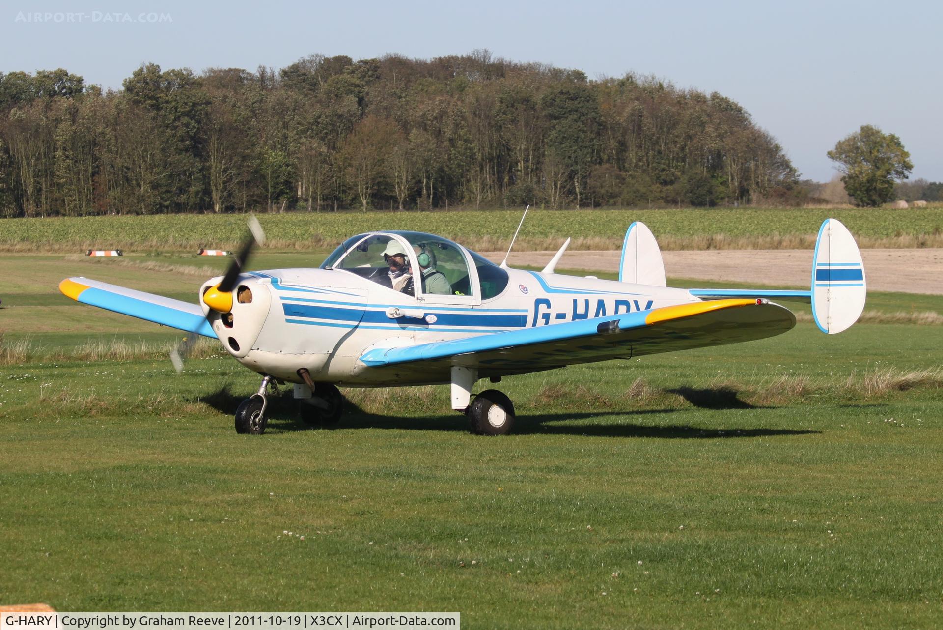 G-HARY, 1966 Alon A-2 Aircoupe C/N A-188, Just arrived at Northrepps.