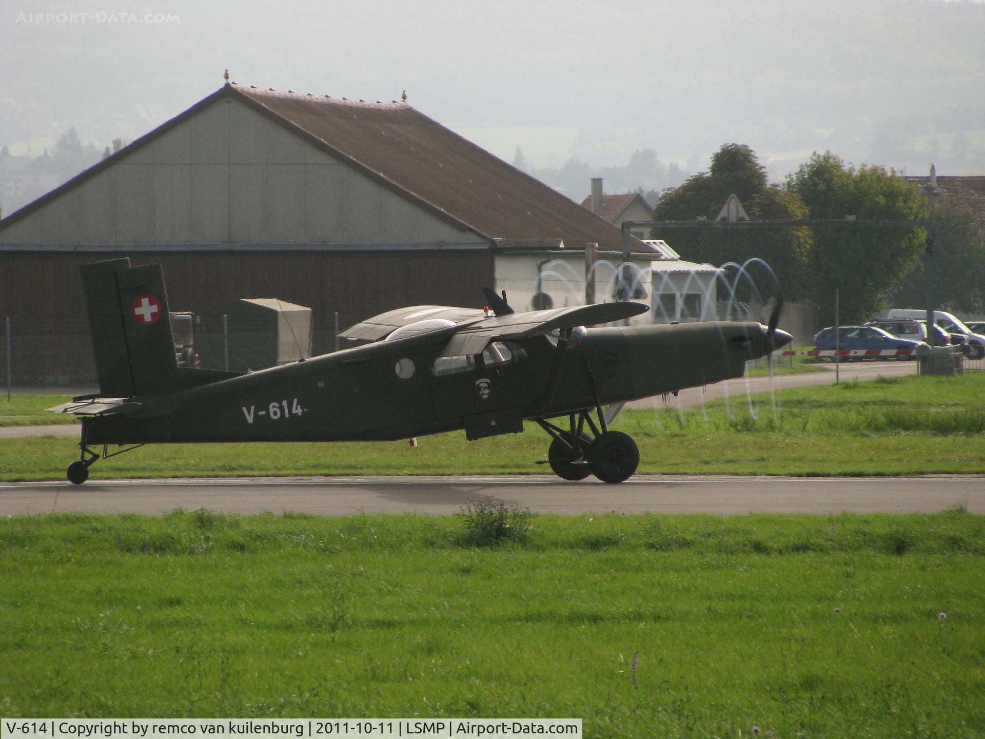 V-614, Pilatus PC-6/B2-H2M Turbo Porter C/N 633, departure Payerne