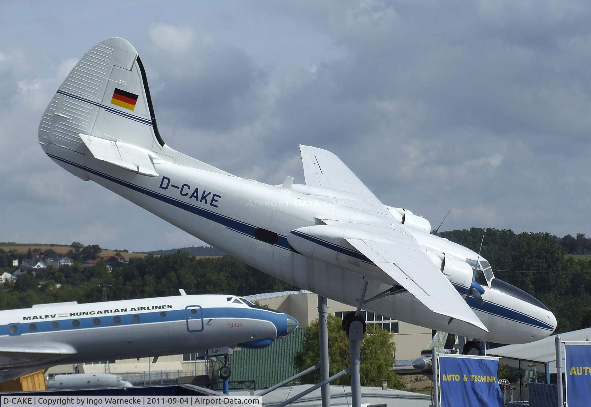 D-CAKE, Hunting Percival P-66 Pembroke C54 C/N PAC/66/93, Hunting Percival P.66 Pembroke C54 at the Auto & Technik Museum, Sinsheim