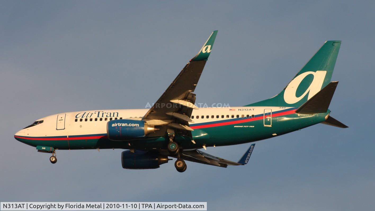 N313AT, 2007 Boeing 737-7BD C/N 33927, Air Tran