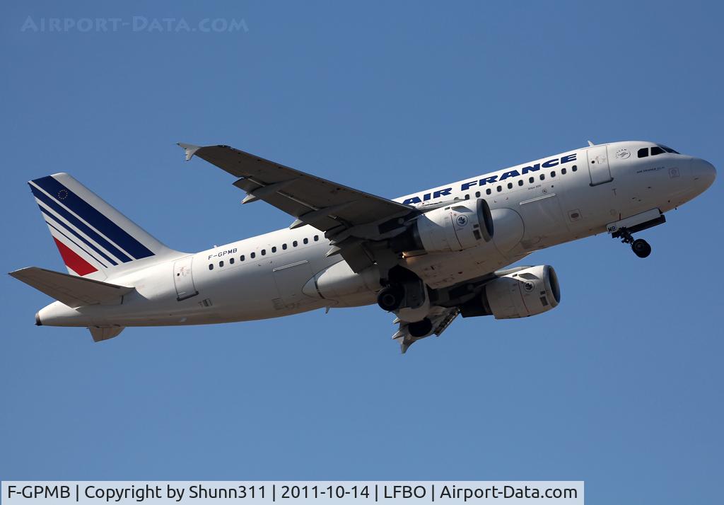 F-GPMB, 1996 Airbus A319-113 C/N 600, Taking off from rwy 32R