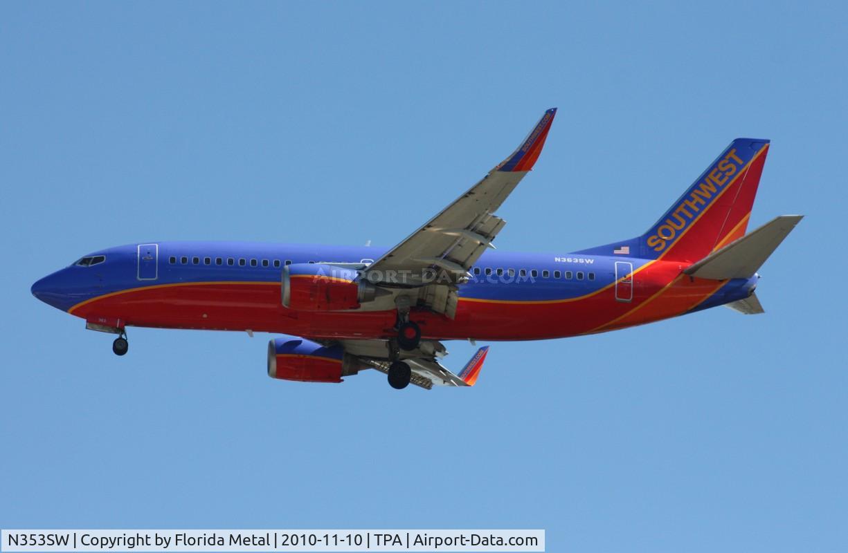 N353SW, 1990 Boeing 737-3H4 C/N 24889, Southwest 737