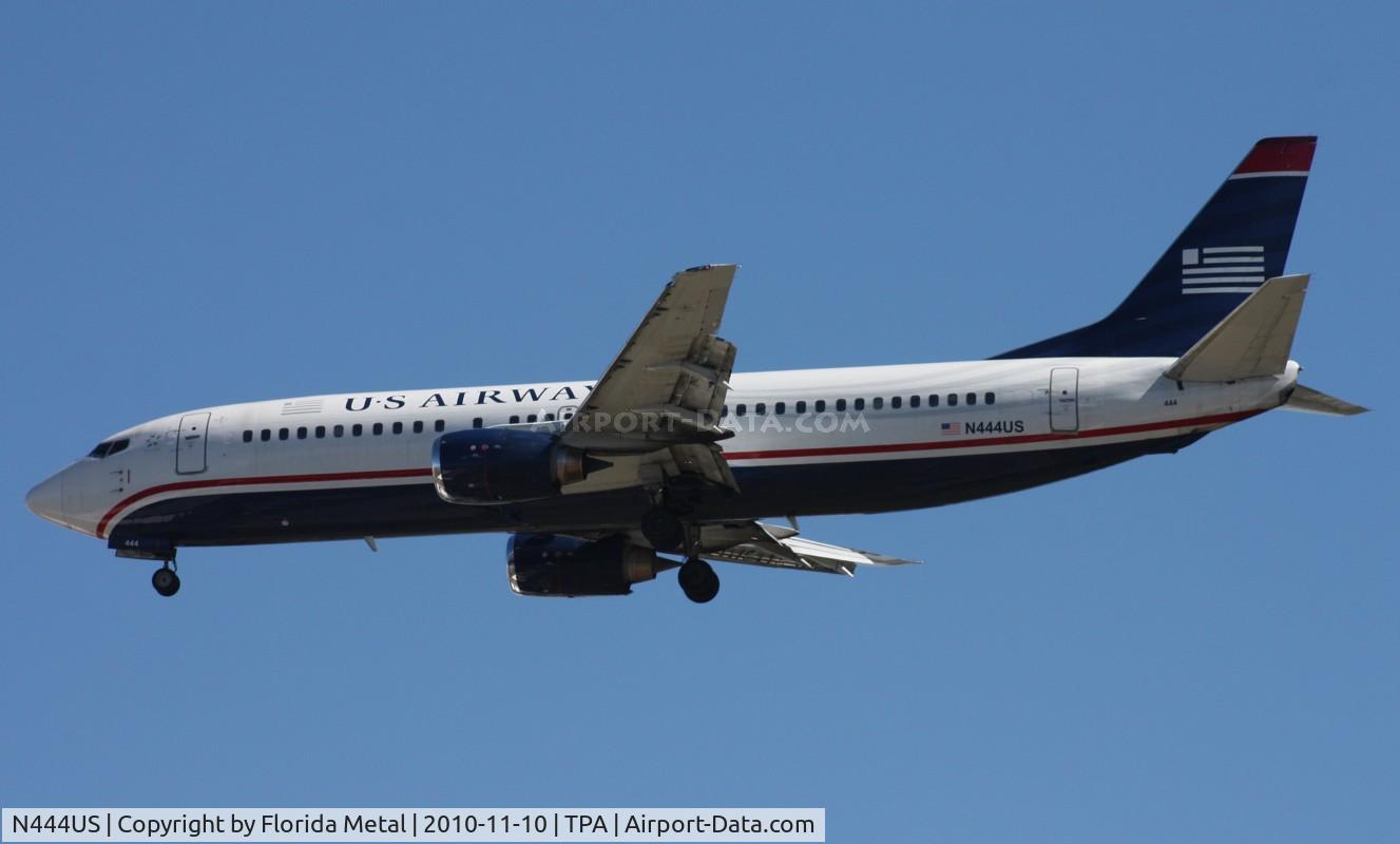 N444US, 1990 Boeing 737-4B7 C/N 24862, US Airways 737