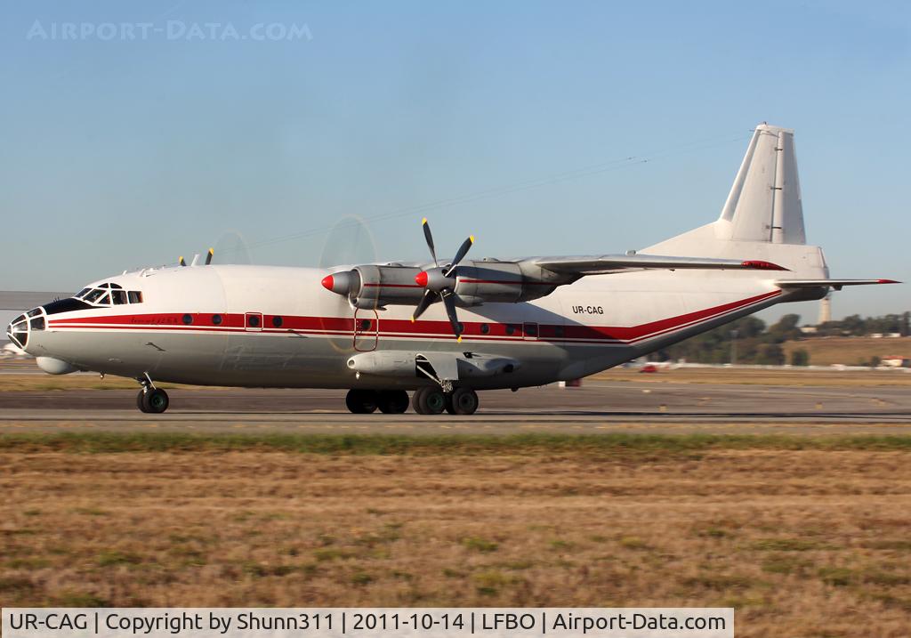 UR-CAG, 1969 Antonov An-12BK C/N 9346904, Taxiing to the Cargo area...