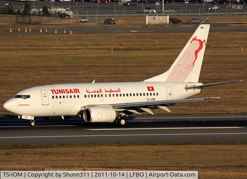 TS-IOM, 1999 Boeing 737-6H3 C/N 29498, Landed rwy 32L and backtracking to 'Sierra 10' under new modified c/s
