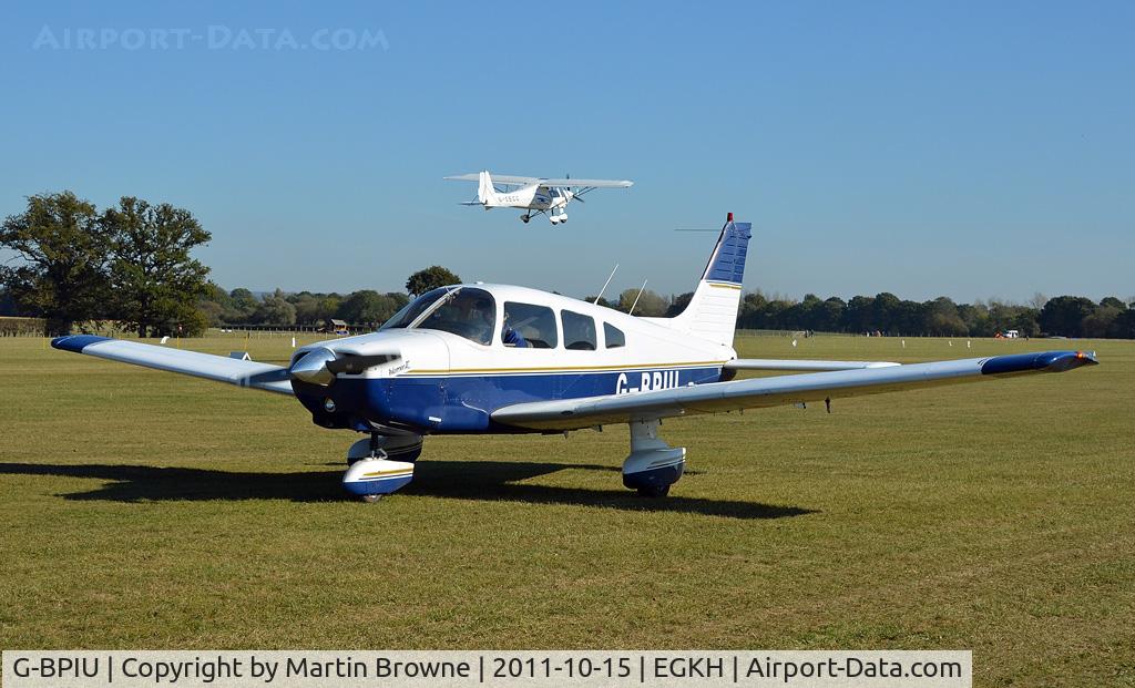 G-BPIU, 1979 Piper PA-28-161 Cherokee Warrior II C/N 28-7916303, SHOT AT HEADCORN