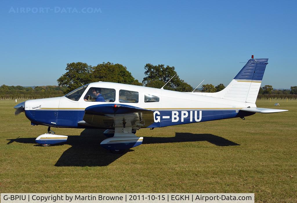 G-BPIU, 1979 Piper PA-28-161 Cherokee Warrior II C/N 28-7916303, SHOT AT HEADCORN