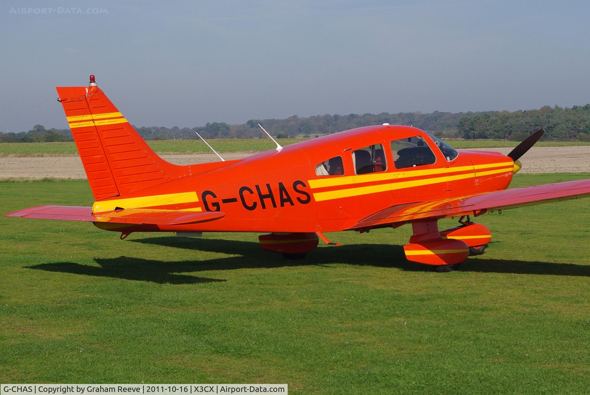 G-CHAS, 1980 Piper PA-28-181 Cherokee Archer II C/N 28-8090325, Parked at Northrepps.