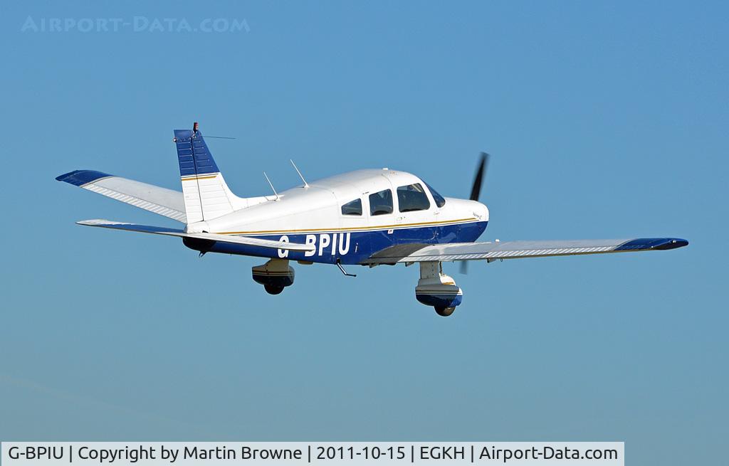 G-BPIU, 1979 Piper PA-28-161 Cherokee Warrior II C/N 28-7916303, SHOT AT HEADCORN