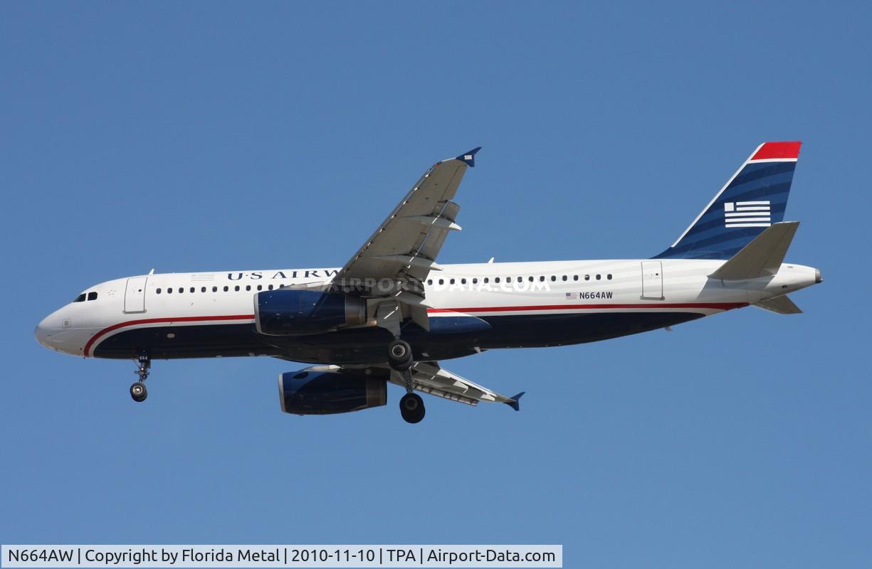 N664AW, 2001 Airbus A320-232 C/N 1621, US Airways A320