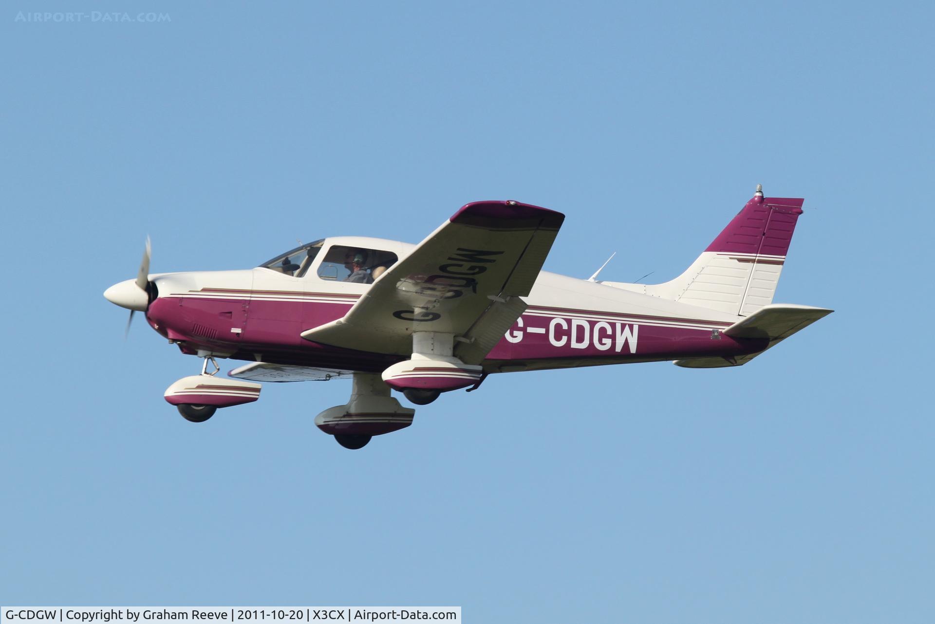 G-CDGW, 1979 Piper PA-28-181 Cherokee Archer II C/N 28-7990402, Departing from Northrepps.