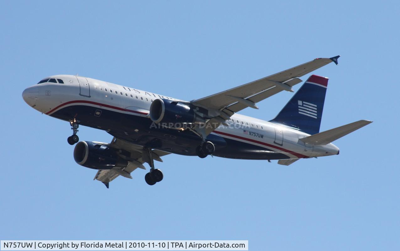 N757UW, 2000 Airbus A319-112 C/N 1342, US Airways