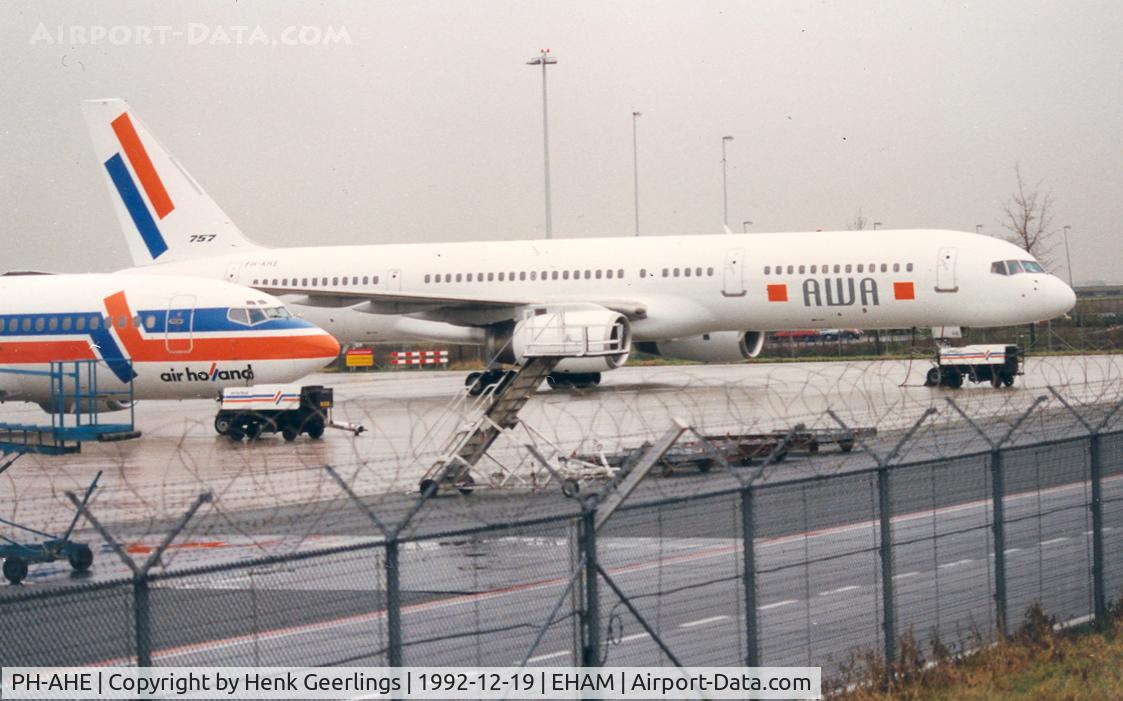 PH-AHE, 1988 Boeing 757-27B C/N 24135, AWA , B757 from Air Holland lsd to AWA.
AWA - West African Airlines , Gambia.