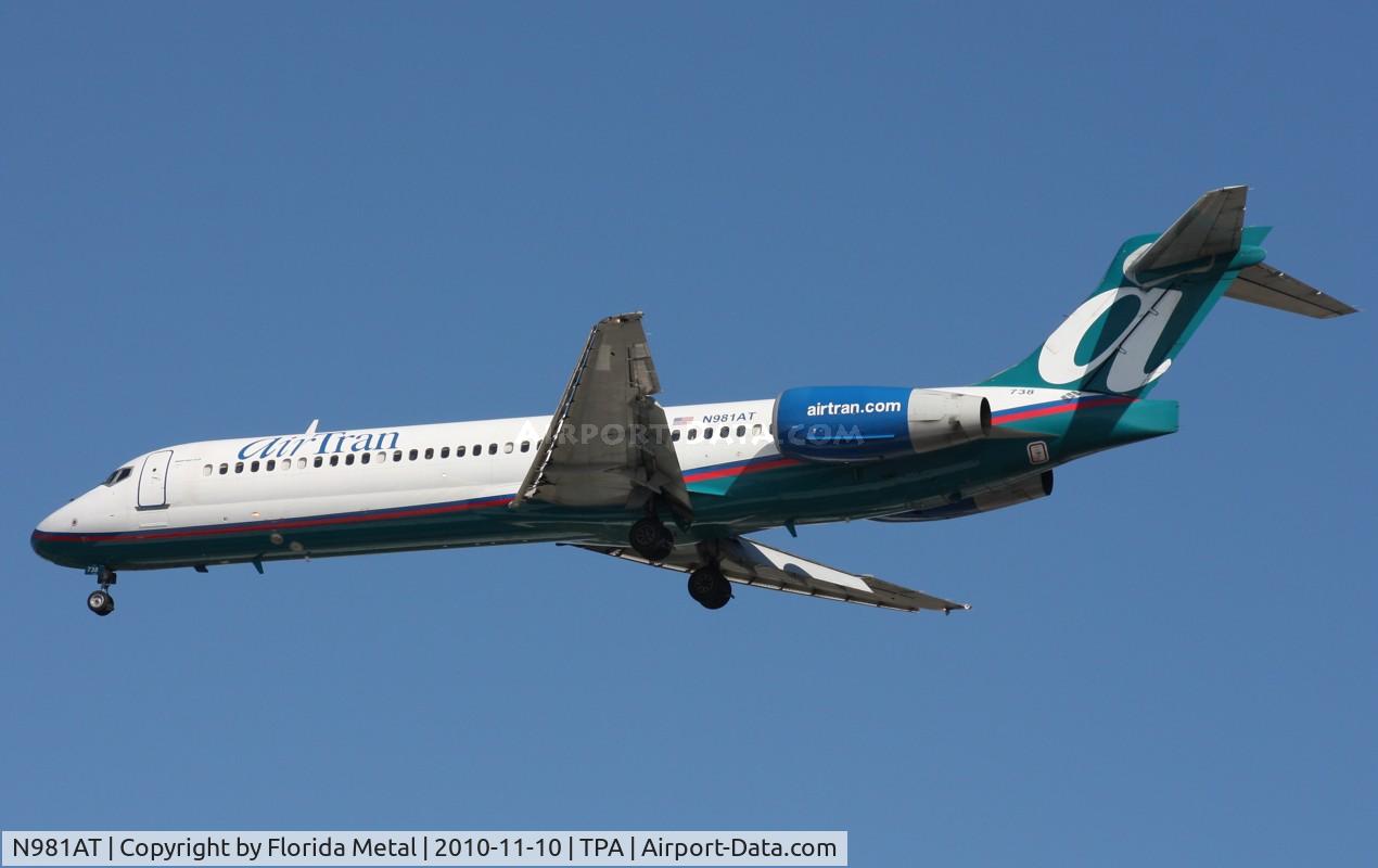 N981AT, 2002 Boeing 717-200 C/N 55040, Air Tran 717