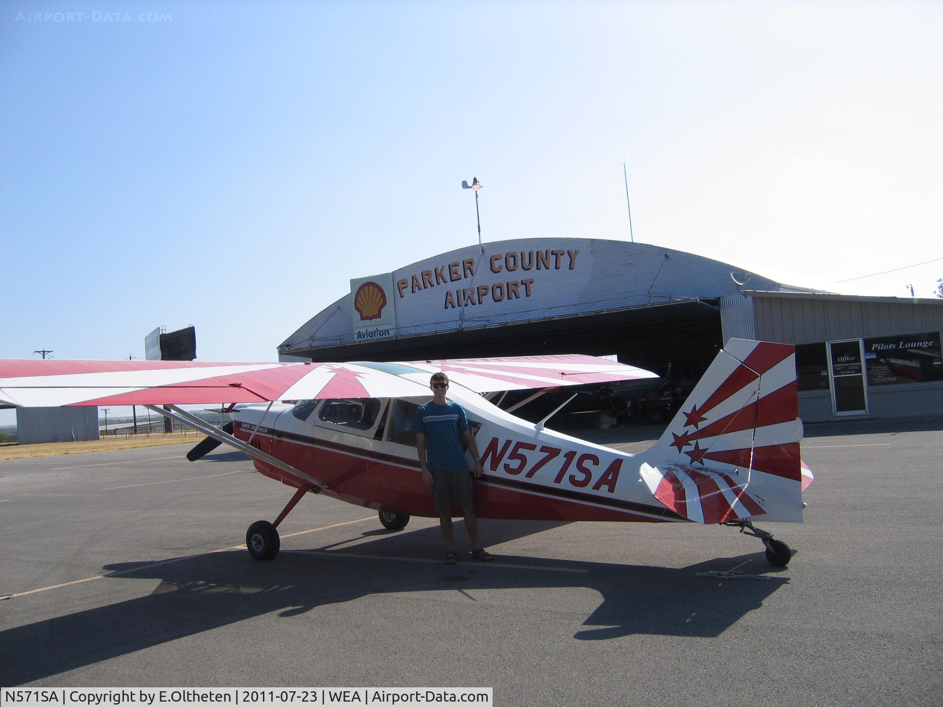 N571SA, 2005 American Champion 8KCAB Super Decathlon C/N 1009-2005, Our Super Decathlon With Adam at Parker County Airport 