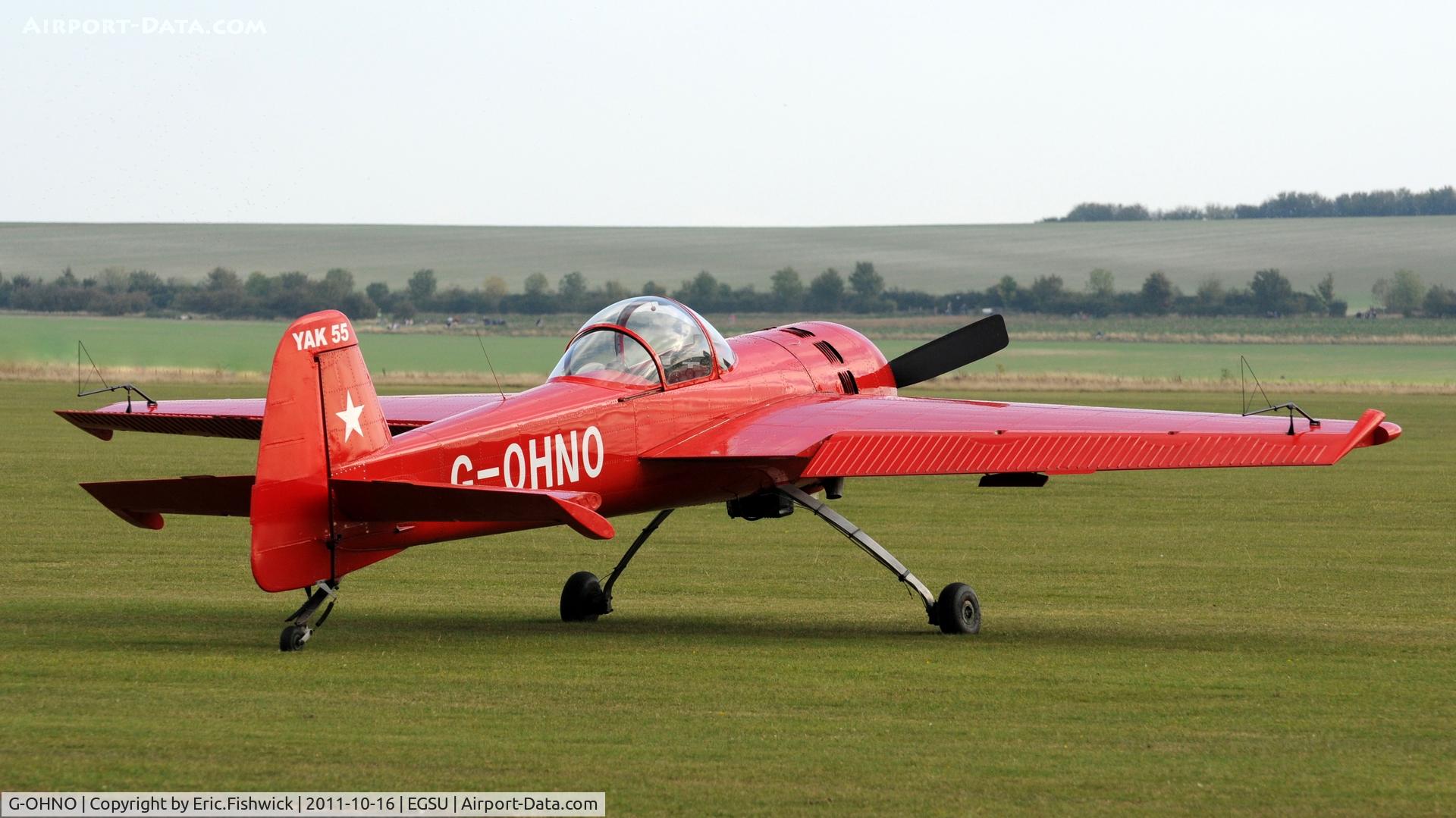 G-OHNO, 1990 Yakovlev Yak-55 C/N 901104, 2. G-OHNO at Duxford's Autumn Air Show, October 2011