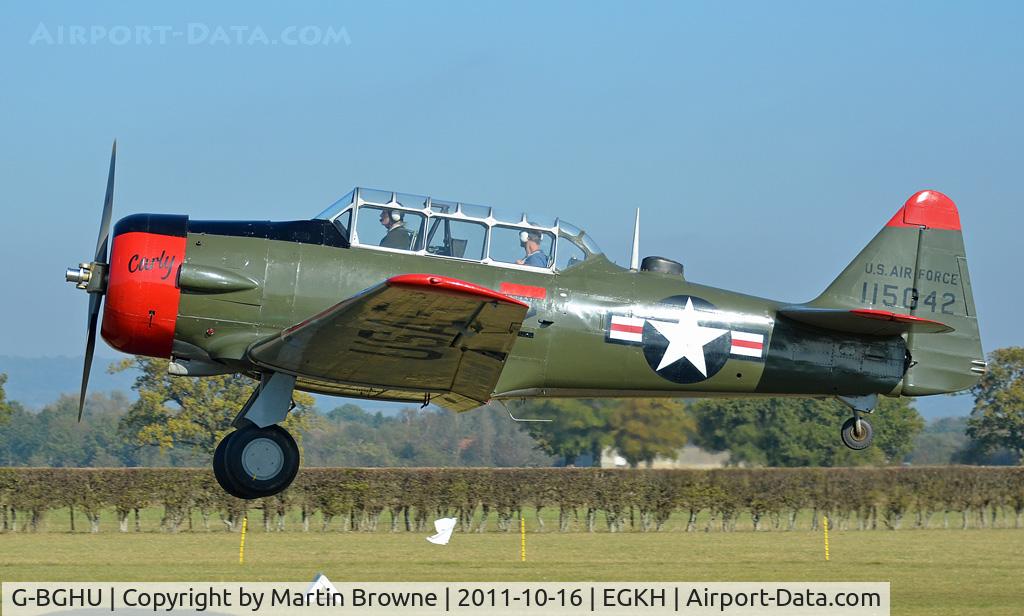 G-BGHU, 1944 North American T-6G Texan C/N 182-729, SHOT AT HEADCORN