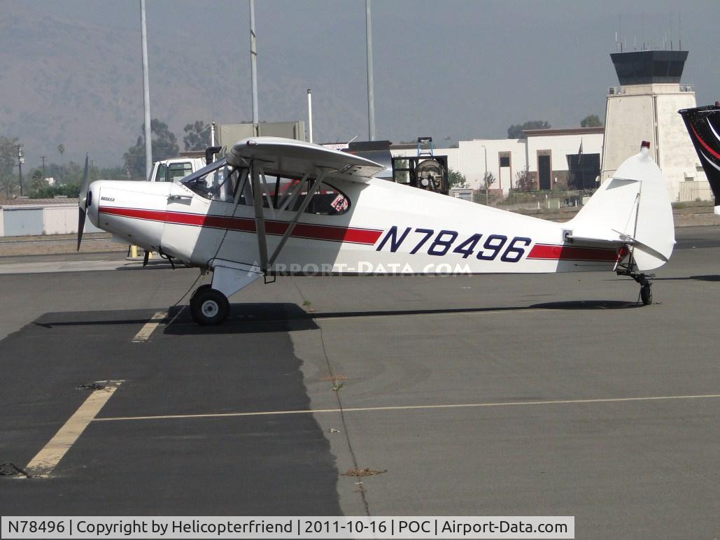 N78496, 1947 Piper PA-12 Super Cruiser C/N 12-3907, Parked in transient parking east of static display area