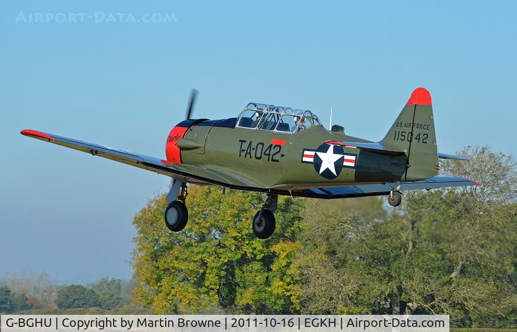 G-BGHU, 1944 North American T-6G Texan C/N 182-729, SHOT AT HEADCORN