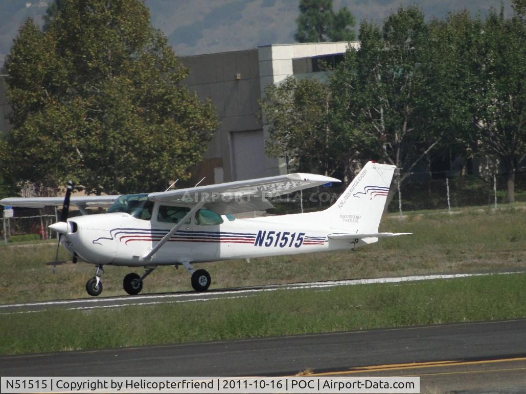 N51515, 1980 Cessna 172P C/N 17274316, Rolling out after landing