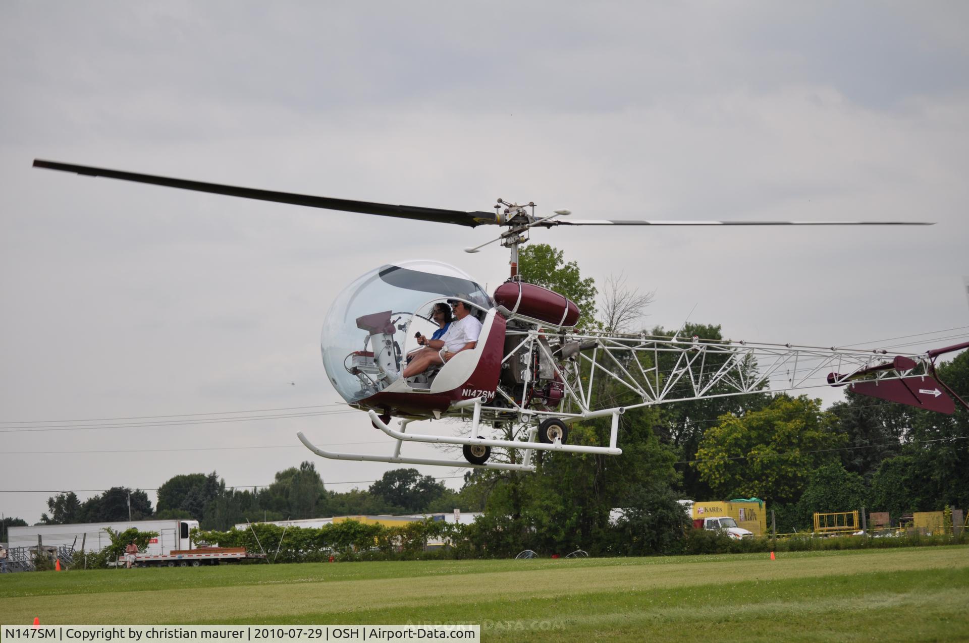 N147SM, 1956 Bell 47G-2 C/N 1461, bell takeing off