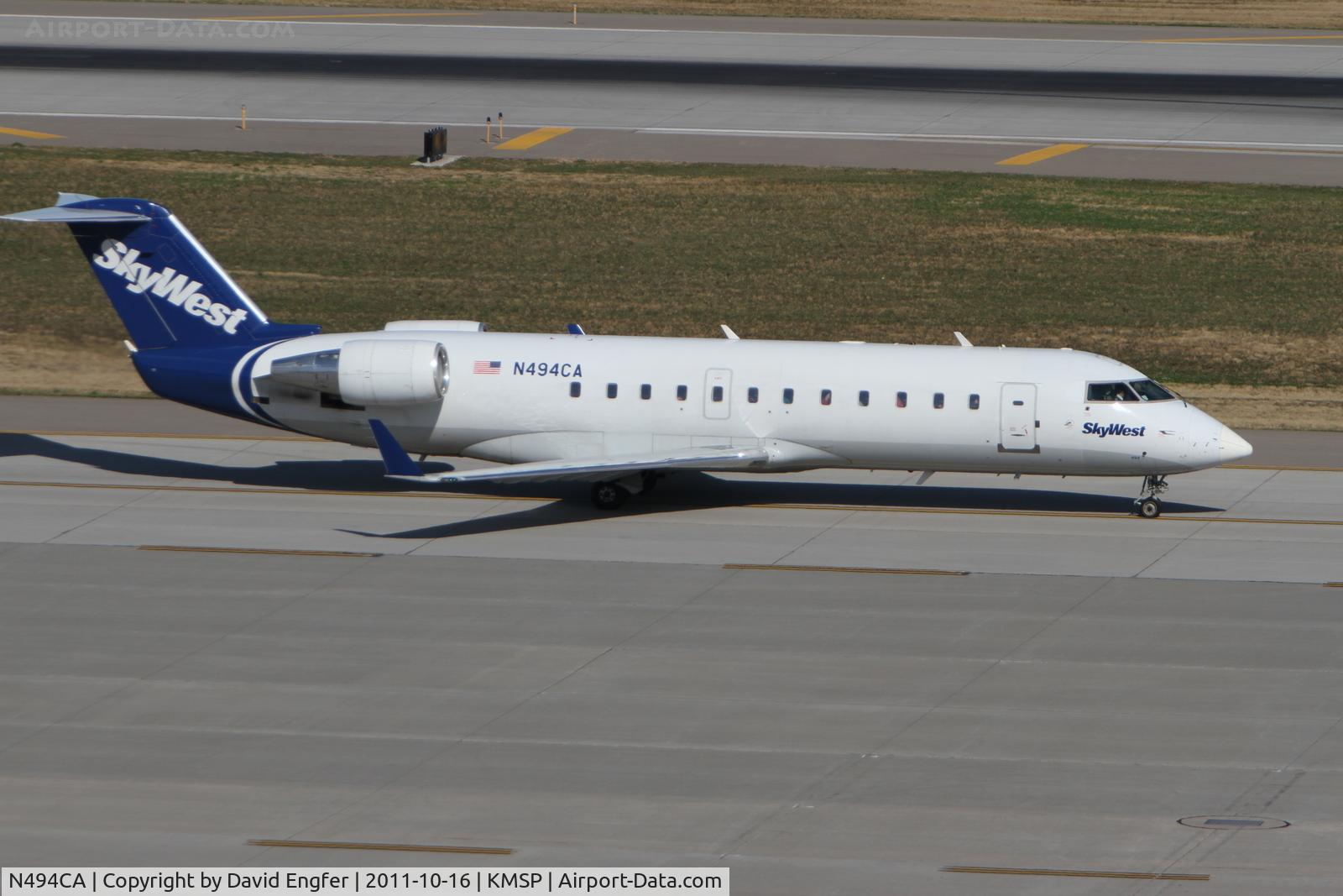 N494CA, 2003 Bombardier CRJ-200ER (CL-600-2B19) C/N 7765, @ KMSP