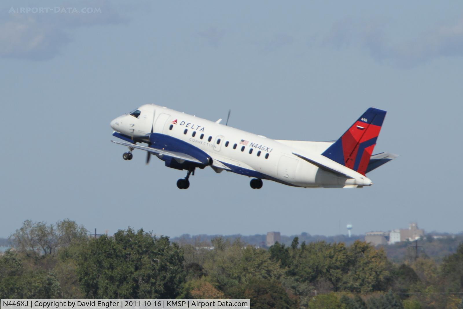 N446XJ, 1998 Saab 340B C/N 340B446, 30R @ KMSP