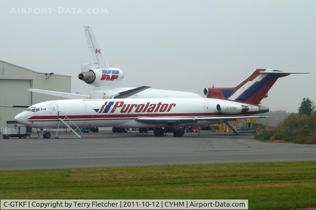 C-GTKF, 1979 Boeing 727-225 C/N 21580, Puralator Boeing 727-225, c/n: 21580 at Hamilton ON
