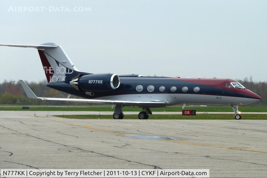 N777KK, Gulfstream Aerospace G-IV C/N 1429, Striking livery on this Gulfstream Aerospace G-IV, c/n: 1429 at Region of Waterloo , Ontario
